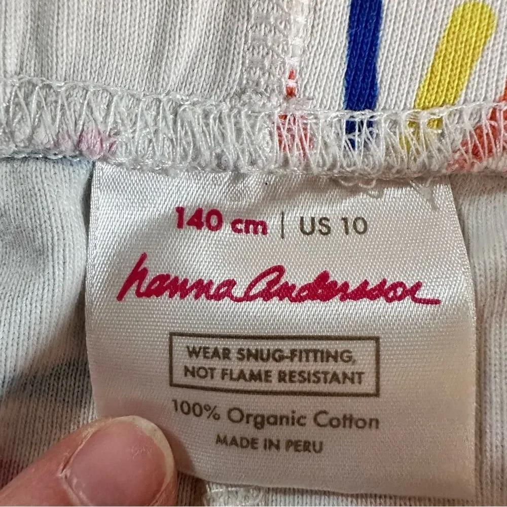 NWT Primary Organic PJ Top &EUC Hanna Andersson Organic Cotton PJ Shorts Size 10